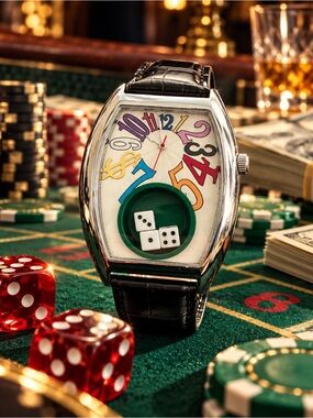 Lucky 7 Dice Casino Watch | Good Fortune Wealth Statement Watch